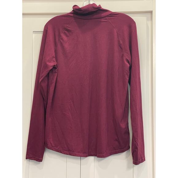 Eddie Bauer  maroon Active Funnel neck (athleisure) top LG - Picture 2 of 9